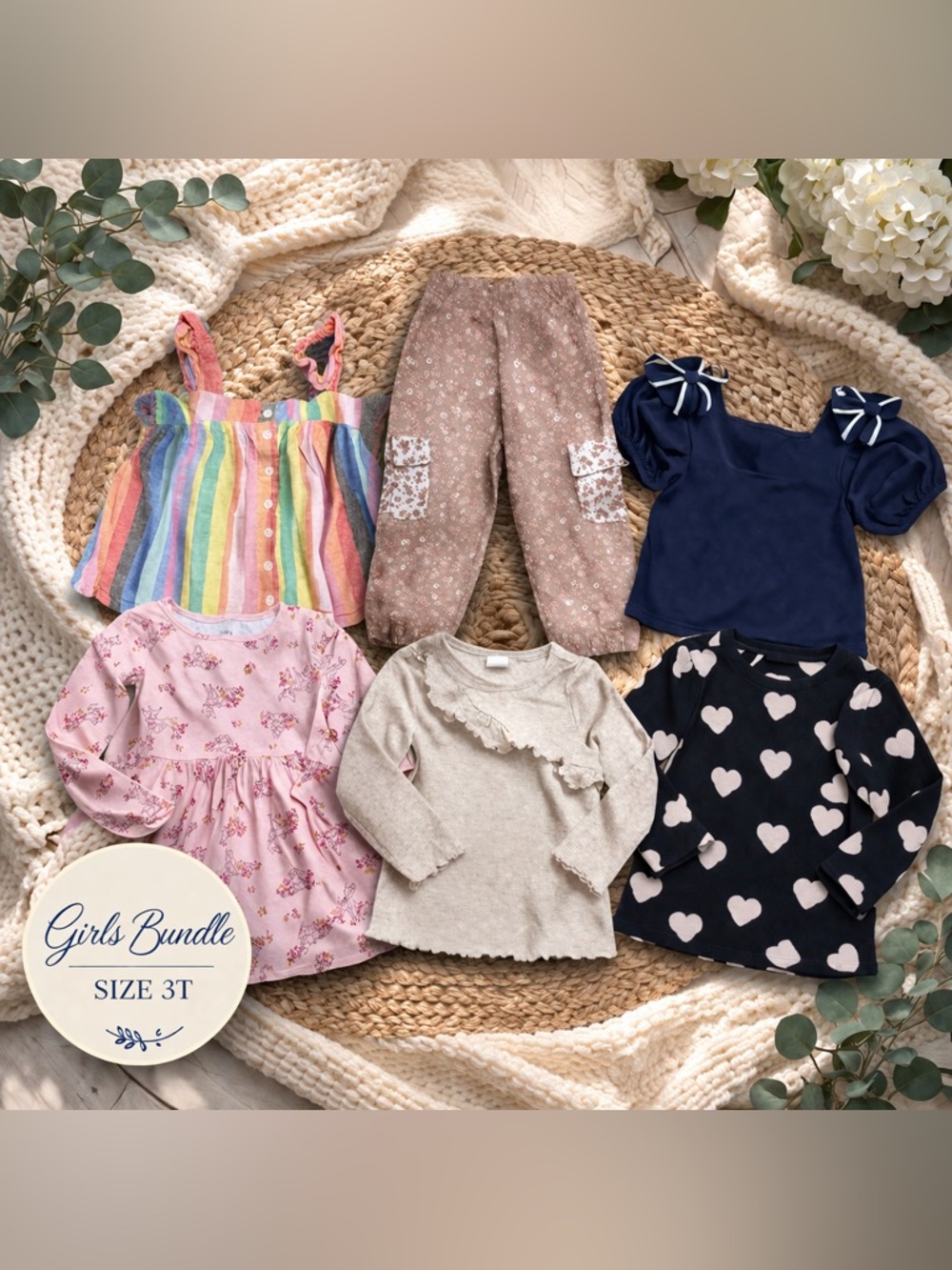 Lot of Girls sz 3T Colorful Kids Clothing Bundle Gap Old Navy Janie & Jack